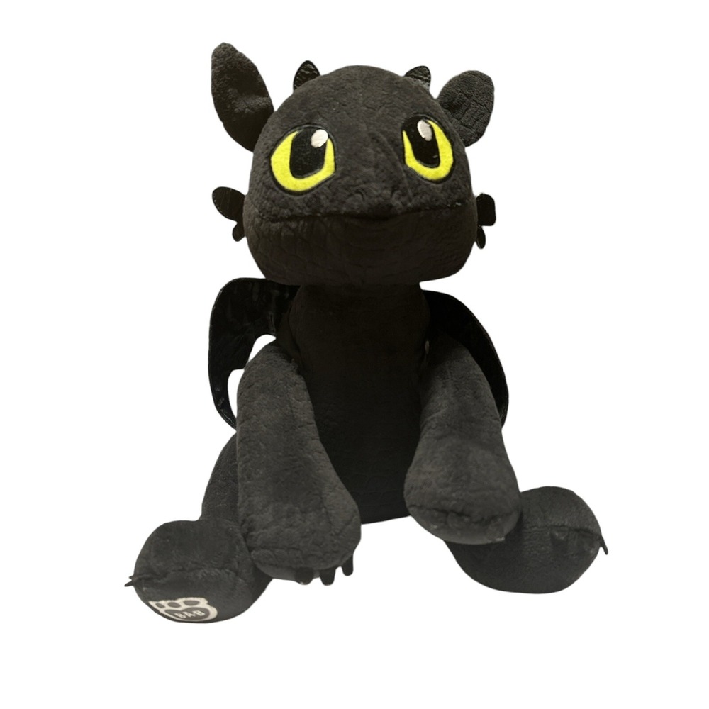 Build‎ A Bear How To Train Your Dragon Toothless Plush With Red Tail Stamp BAB